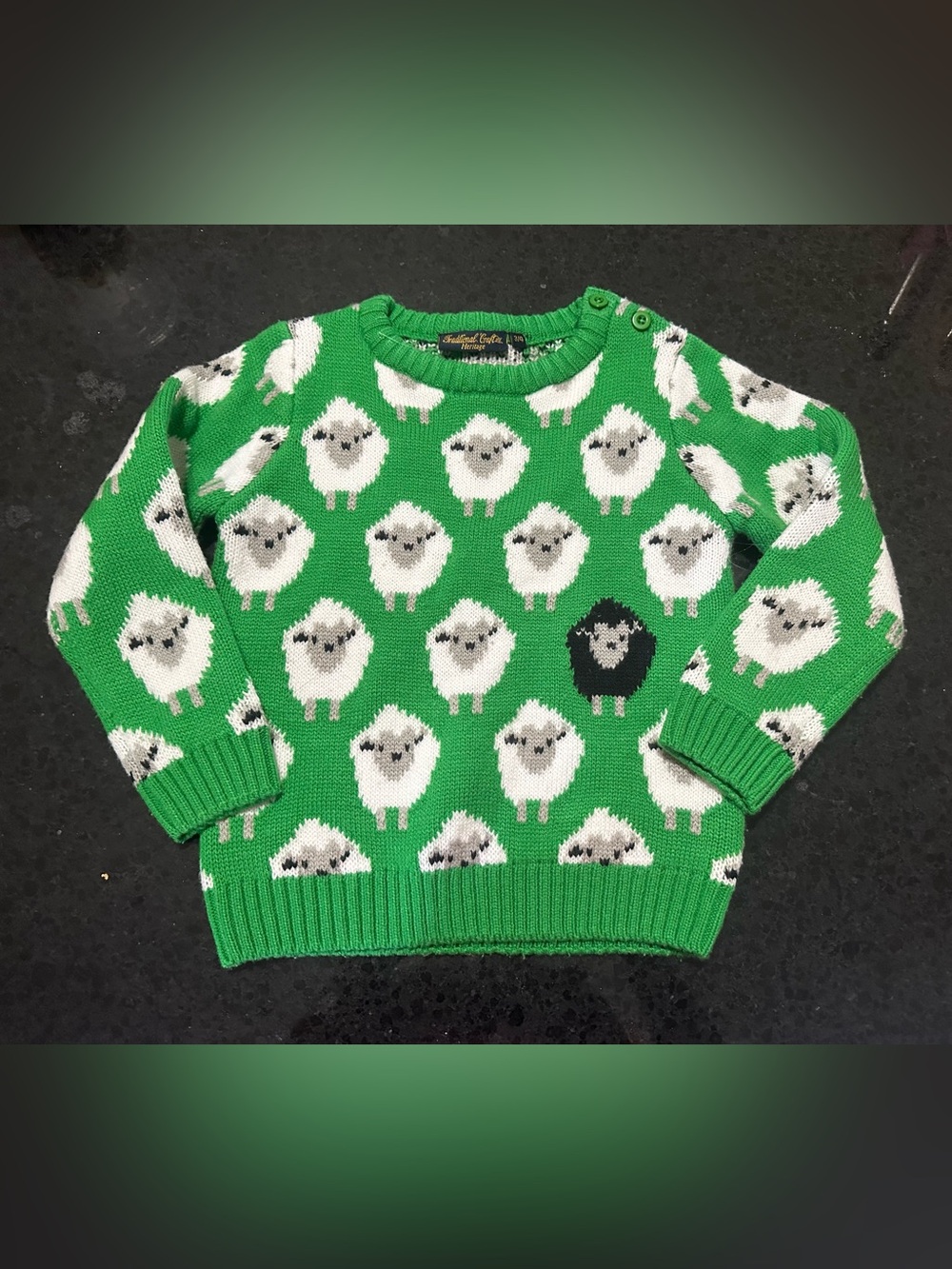 Vtg Traditional Craft Heritage LTD Irish Black Sheep sweater